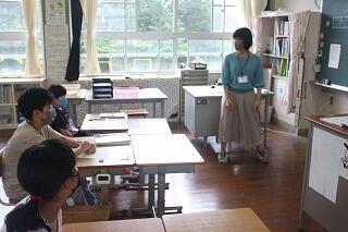 田島先生との外国語科授業のようす