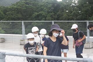 地震・津波避難訓練のようす