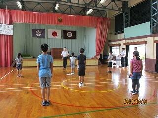 始業式のようす