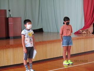 代表作文の発表