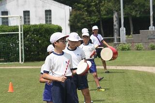 エイサーの練習のようす