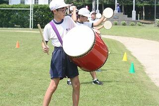 エイサーの練習のようす