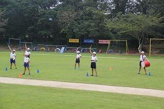 エイサーの練習のようす