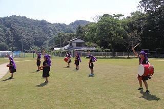 エイサーの練習のようす
