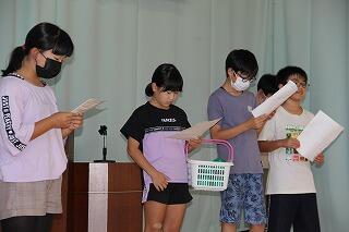 ふるさと祭りの練習のようす