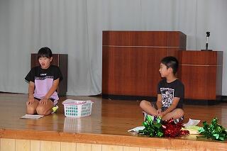 ふるさと祭りの練習のようす