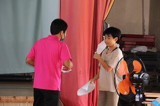 ふるさと祭りの練習のようす