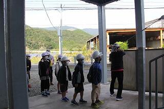 避難訓練のようす