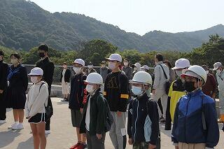 避難訓練のようす