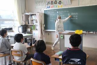 全校学活のようす