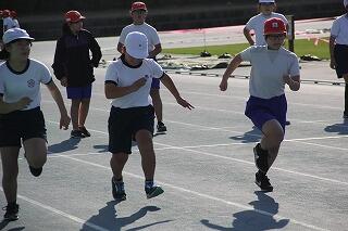 50m走のようす 50m走のようす