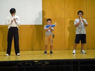 ふるさと祭りの練習のようす