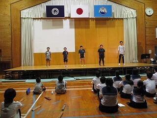 ふるさと祭りの練習のようす