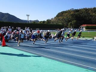 ５０メートル走のようす