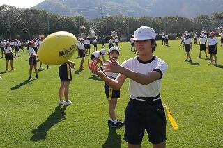 タグラグビーのようす