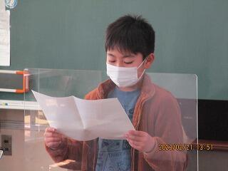 作文発表のようす