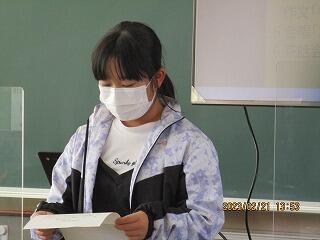 作文発表のようす