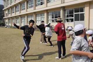 長縄跳びのようす
