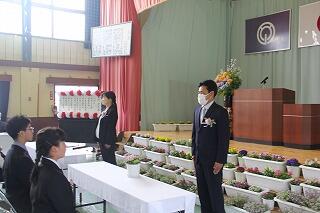 卒業式のようす