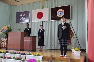 卒業式のようす