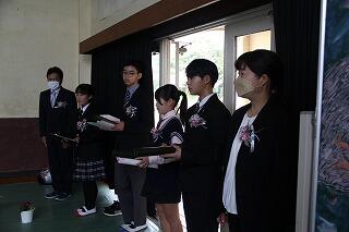 卒業式のようす