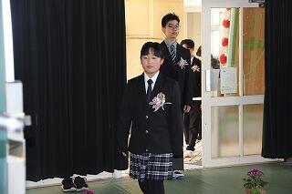 卒業式のようす