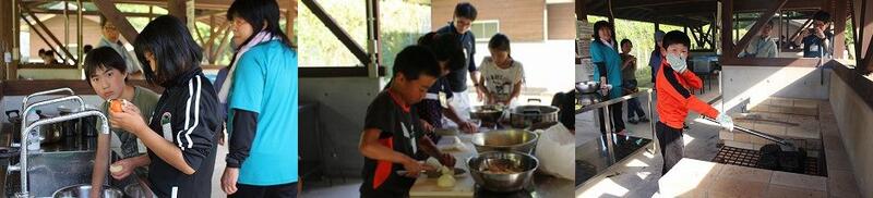 飯ごう炊飯・カレー作り中