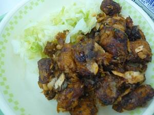 魚のたこ焼きソースがらめ