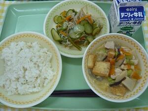 ９月２０日の給食