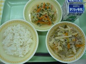 １０月２１日の給食