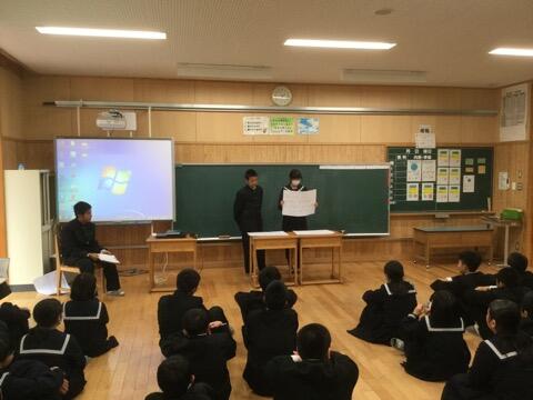 １年生の学年集会