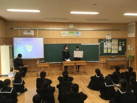 １年生の学年集会