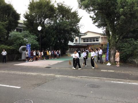 PTAあいさつ運動 and 小中合同あいさつ運動