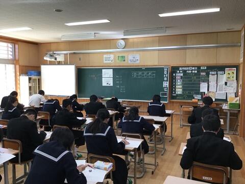 ３年生は期末テスト