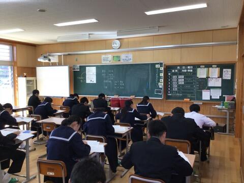 ３年生は期末テスト