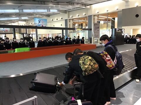 手荷物受け取り中