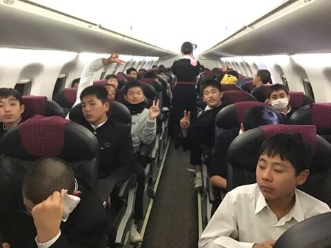 飛行機の中