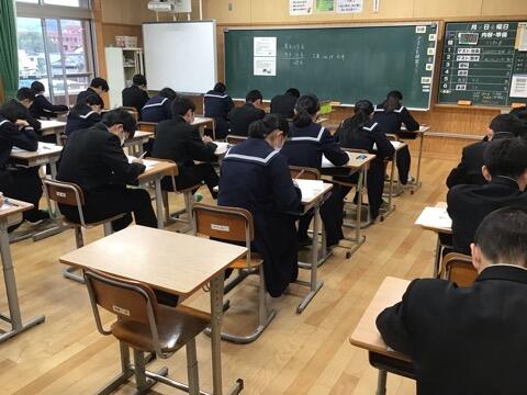 ３年生は校内実力テスト