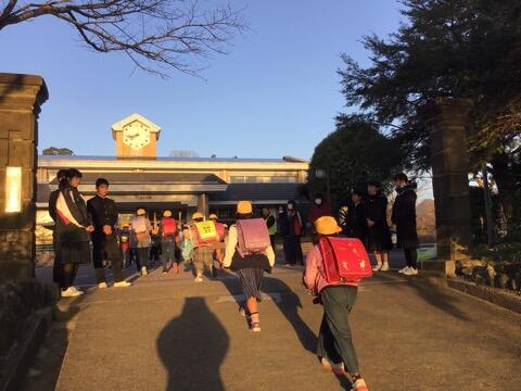 小中合同あいさつ運動