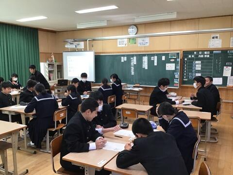 ２年生も道徳の授業