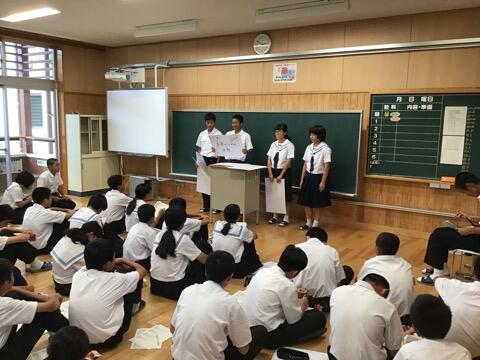 てるはの時間の発表のようす（２年生）