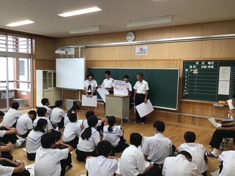 てるはの時間の発表のようす（２年生）