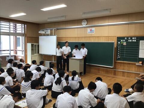 てるはの時間の発表のようす（２年生）