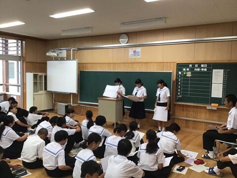 てるはの時間の発表のようす（２年生）