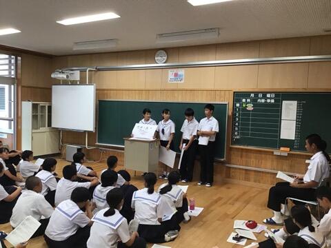 てるはの時間の発表のようす（２年生）