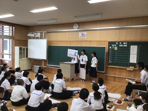 てるはの時間の発表のようす（２年生）