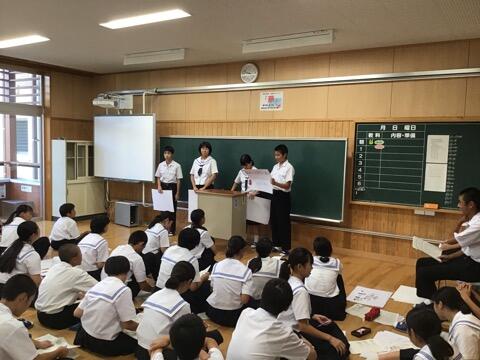 てるはの時間の発表のようす（２年生）