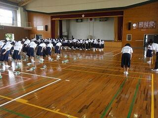 選手激励会のようす１