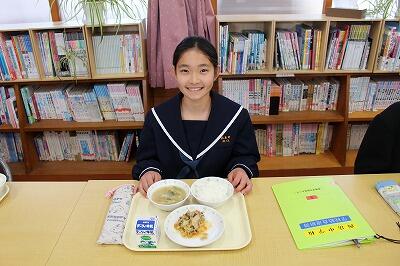 暖まる給食です