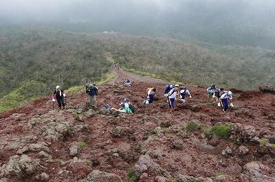 最初の難関岩場 最初の難関岩場